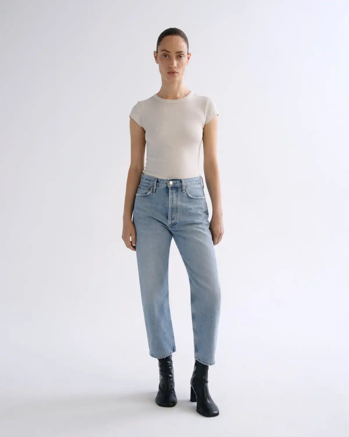 90's Crop Mid Rise Straight in Force