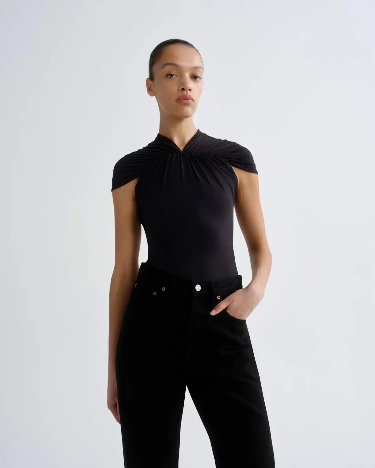 Olympia Bodysuit in Black