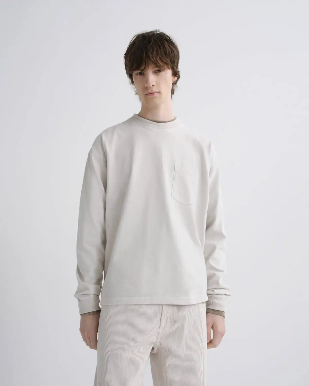 Lucan Long Sleeve Tee in Shiro