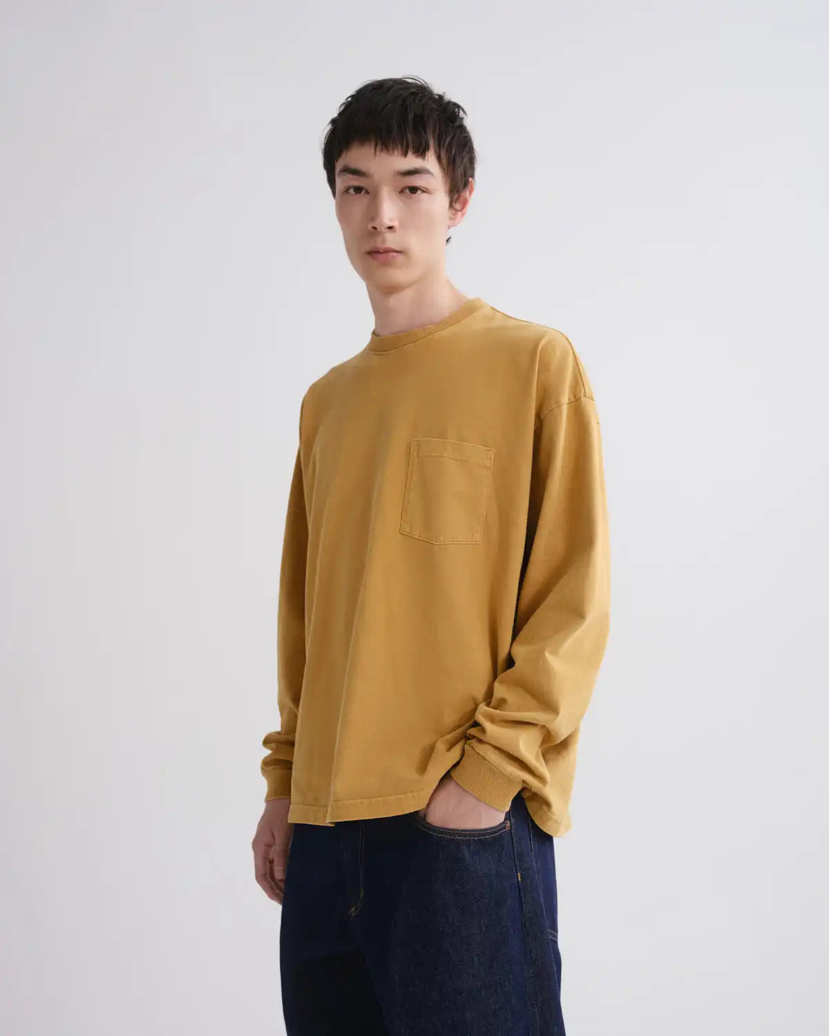 Lucan Long Sleeve Tee in Ochre