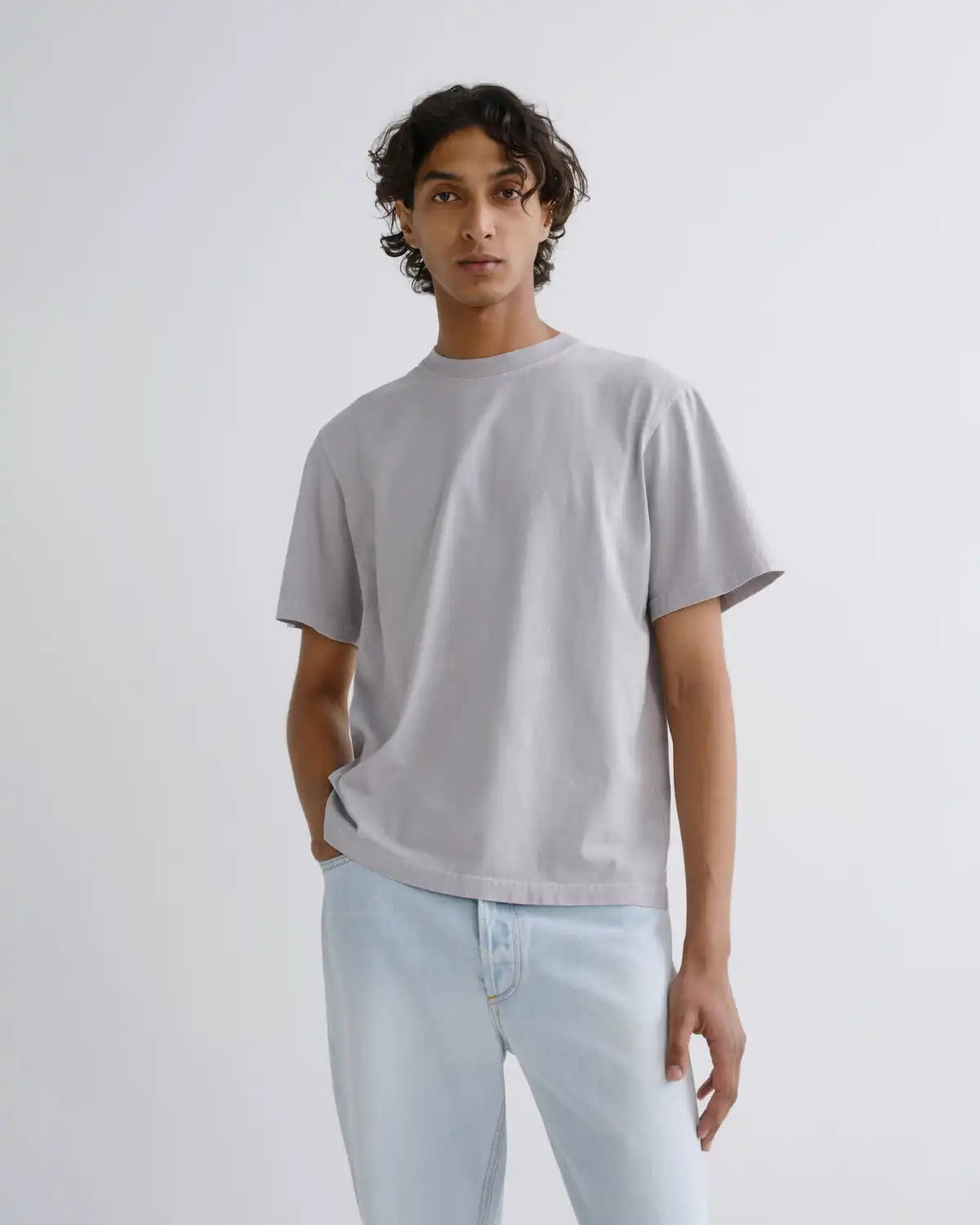 Asha Mock Neck Tee in Primer