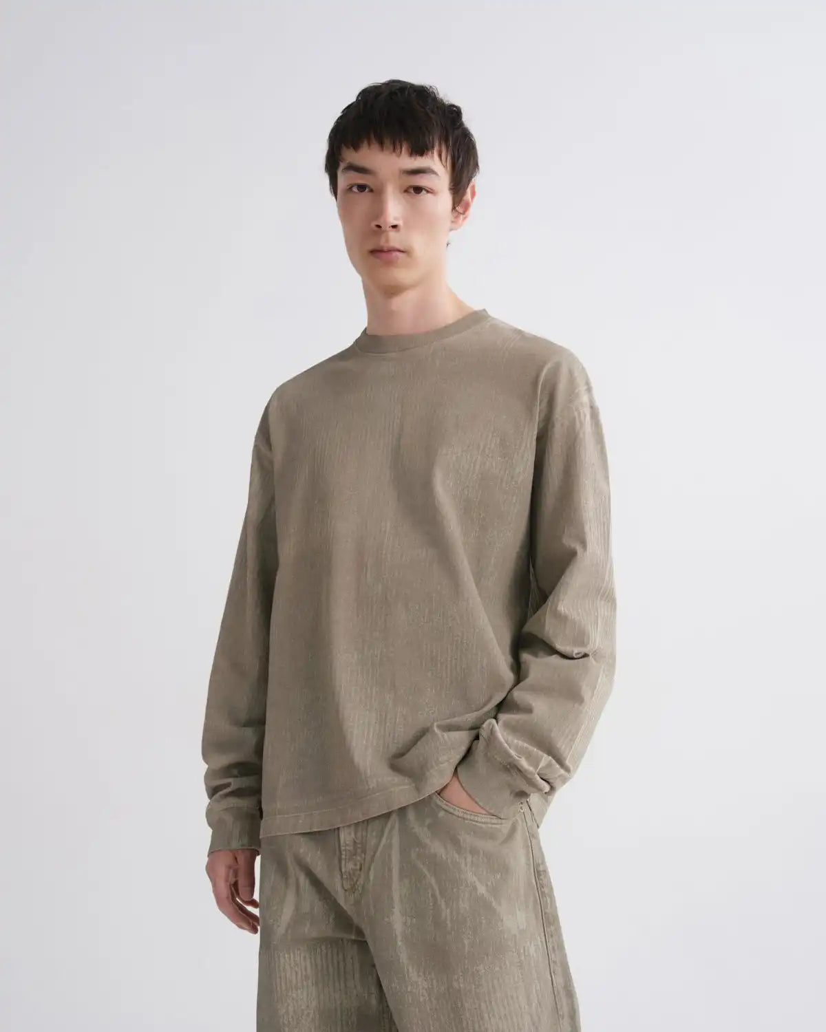Asha Long Sleeve Mock Neck Tee in Delta