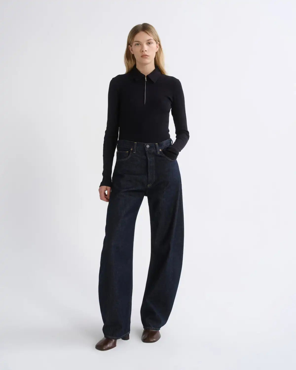 Luna High Rise Pieced Taper (Weightless) in Rinse