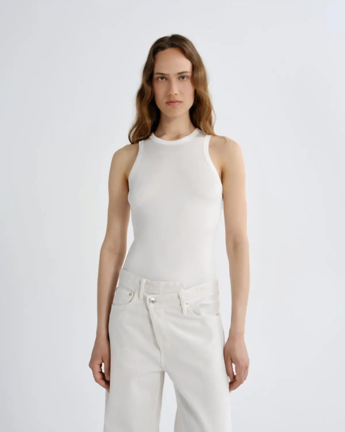 Andre Racer Tank in Vapor