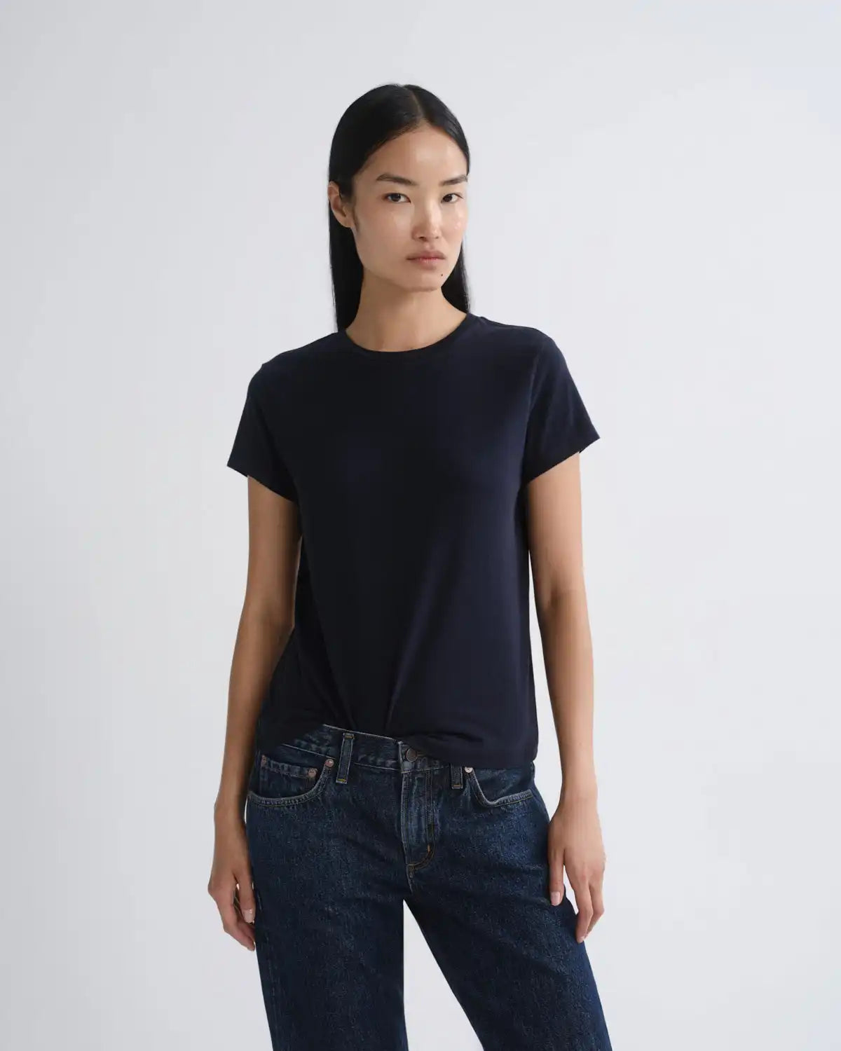 Long Line Adine Tee in Storm
