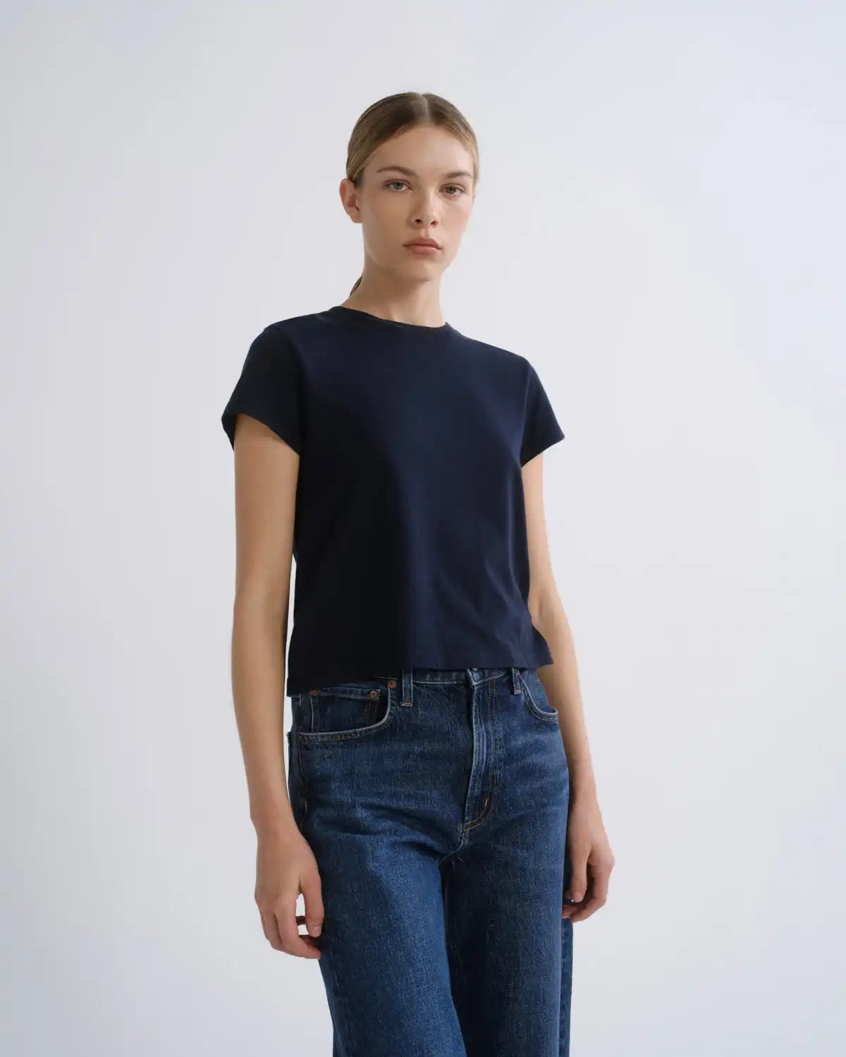 Adine Shrunken Tee in Storm