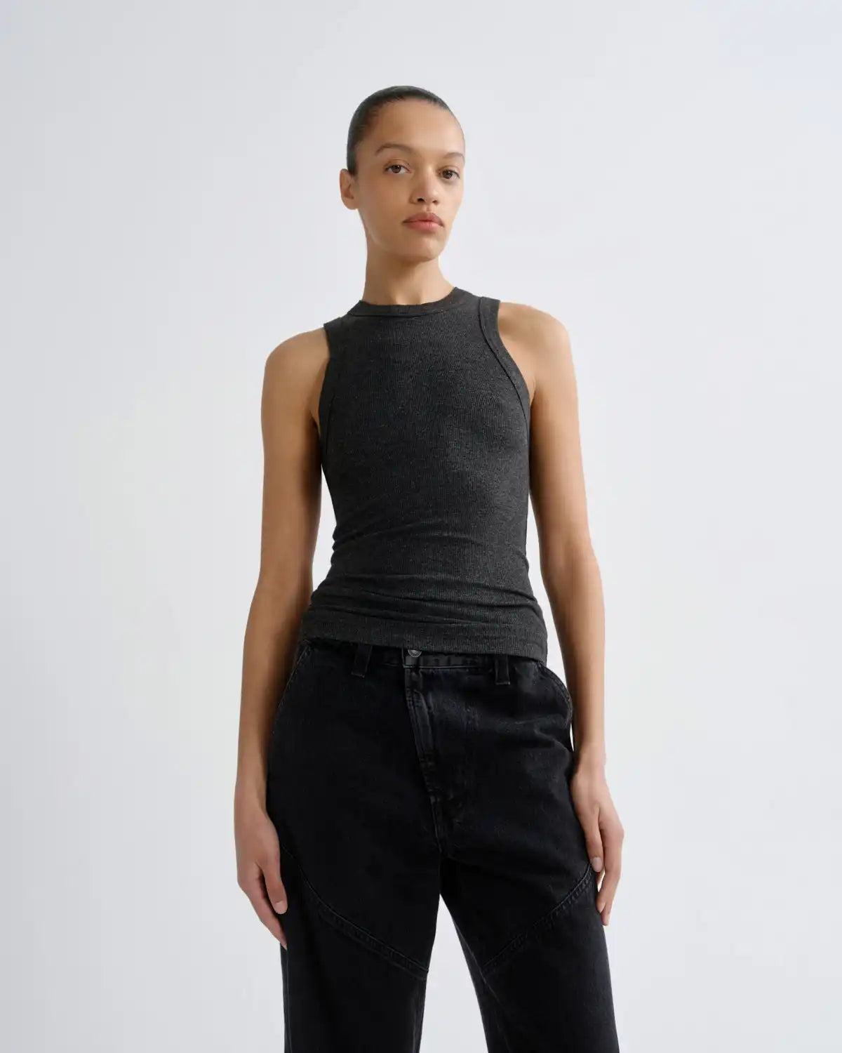 Leigh Tank in Charcoal Heather