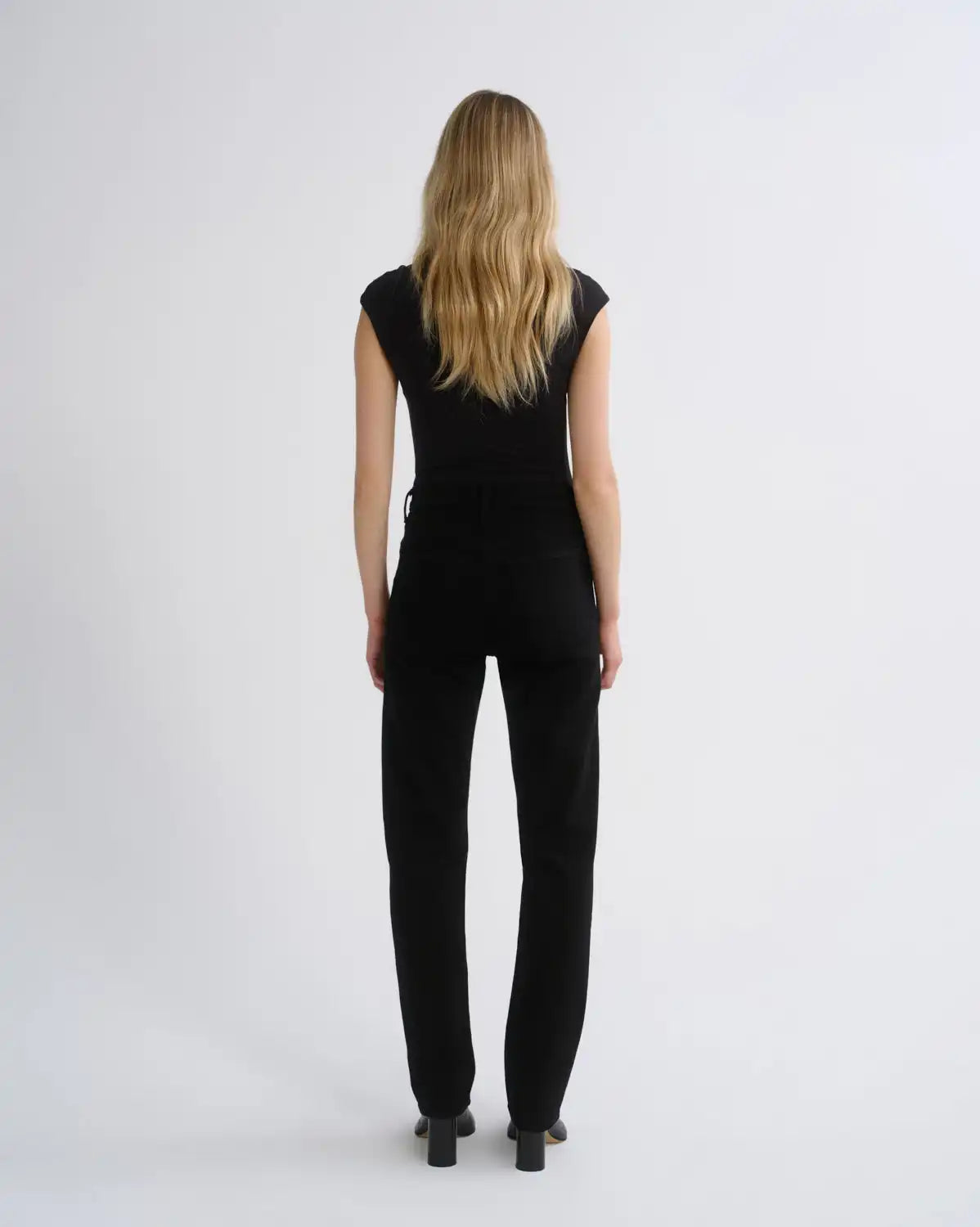 90's Pinch Waist High Rise Straight Long (Weightless Stretch) in Cover