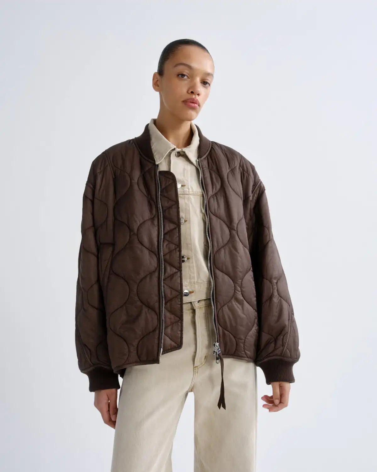 Isla Quilted Jacket in Bourbon