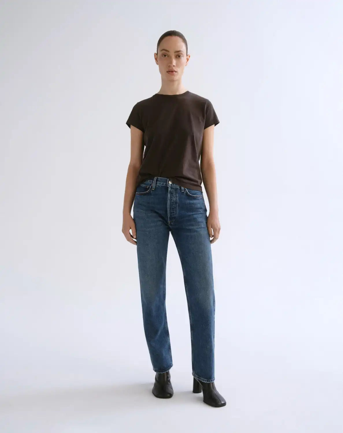 Long Line Adine Tee in Forge