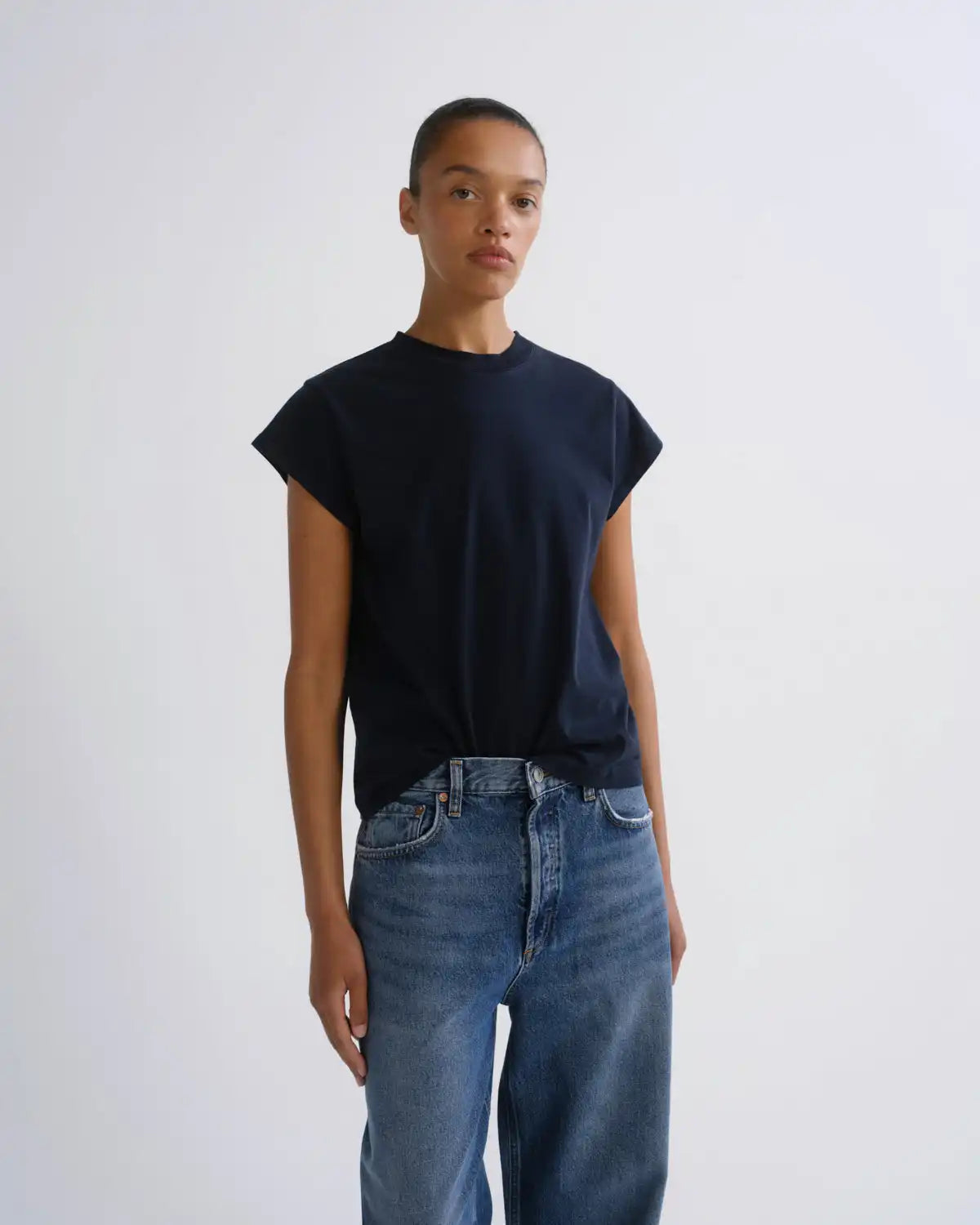 Bryce Cap Sleeve Tee in Storm