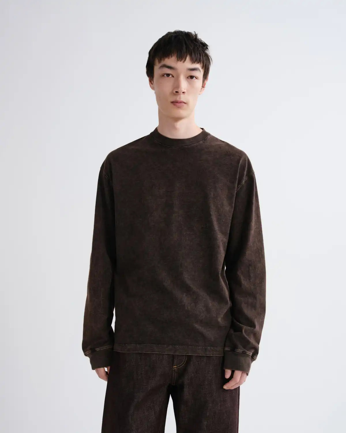 Asha Long Sleeve Mock Neck Tee in Pulse