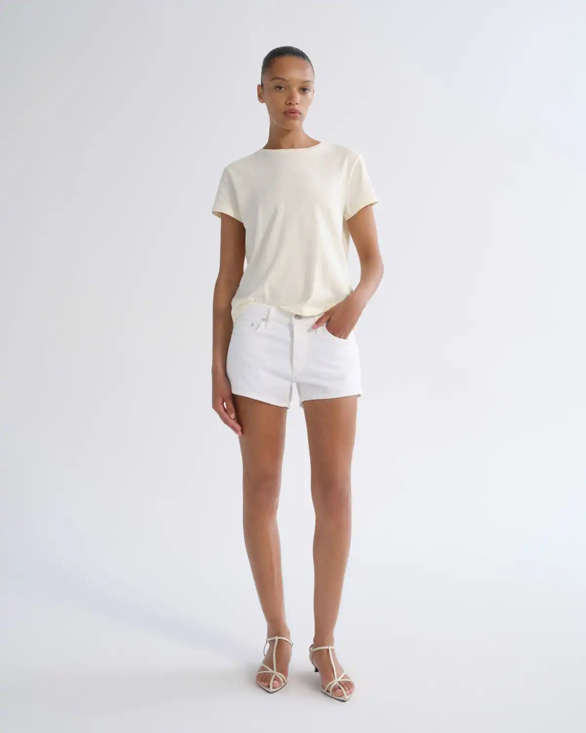 Low Rise Parker Short in Marshmallow
