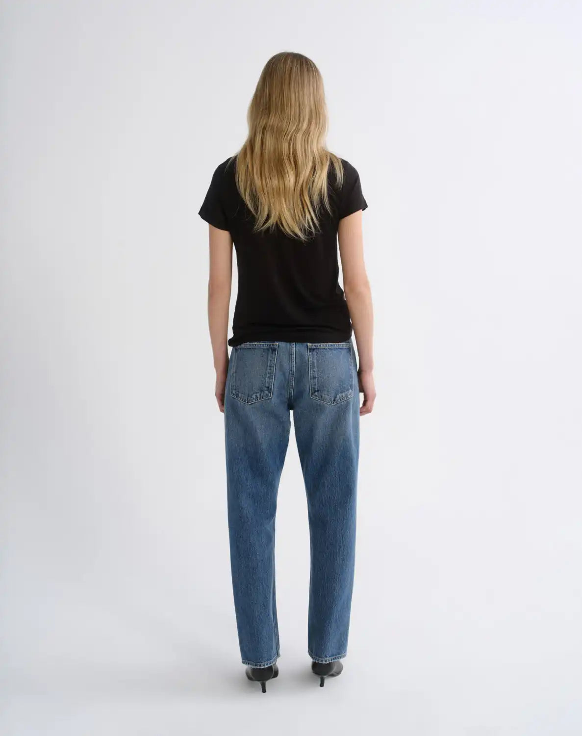 Long Line Adine Tee in Black