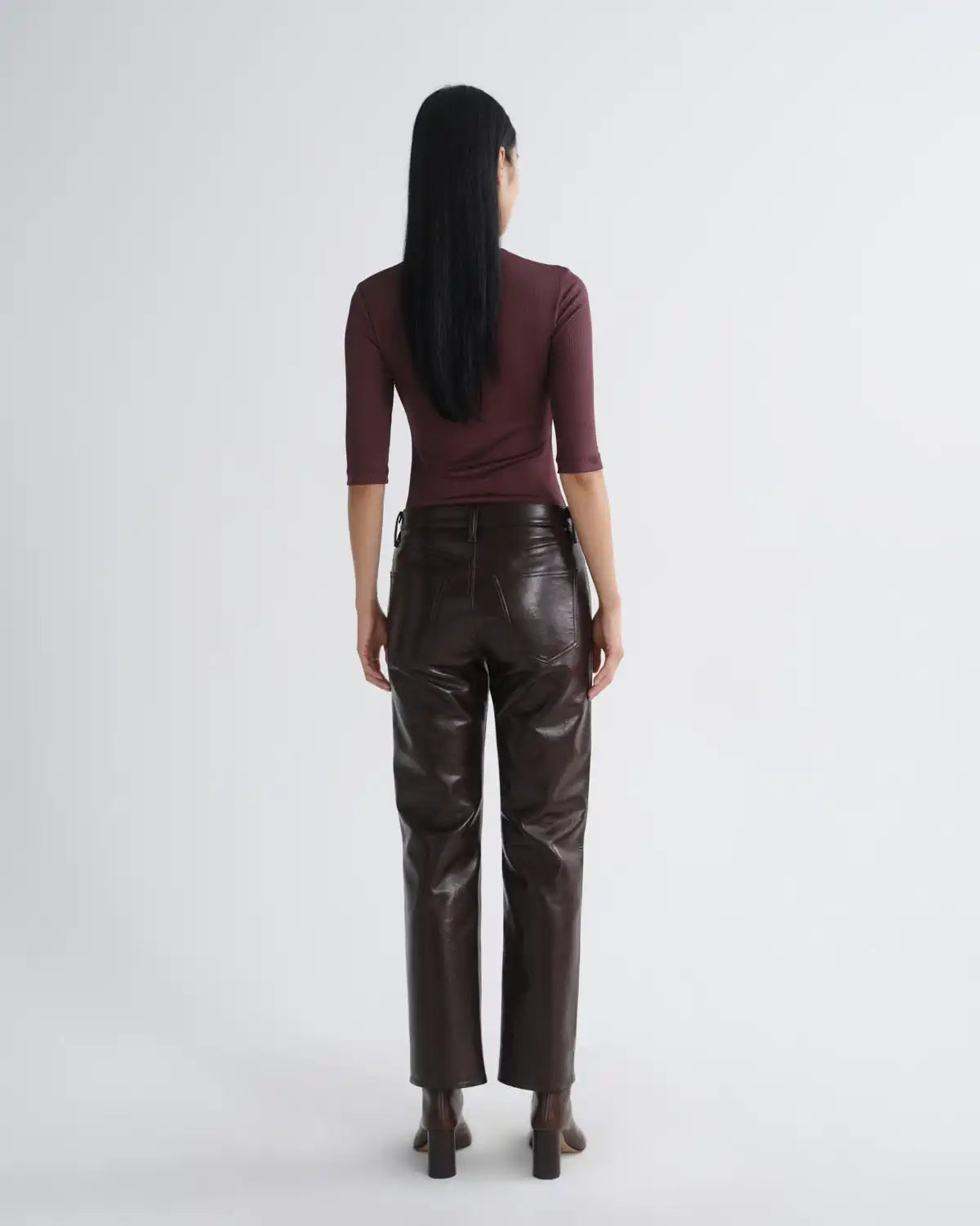Lana Jean (Recycled Leather) in Madera