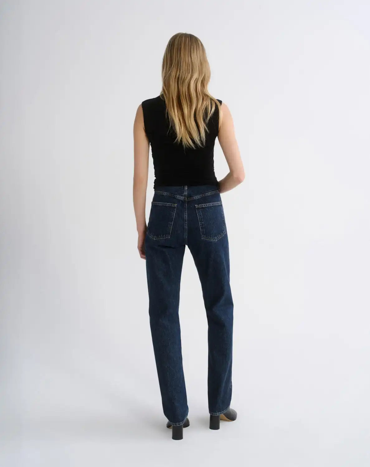 90's Pinch Waist High Rise Straight Long in Pendulum
