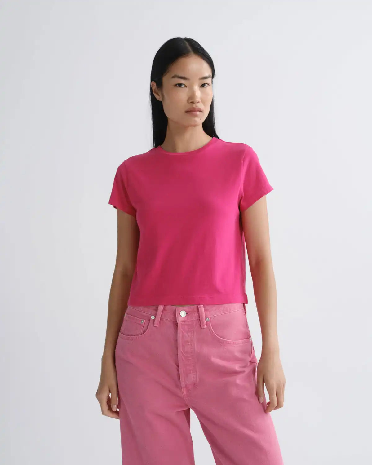 Adine Shrunken Tee in Cerise