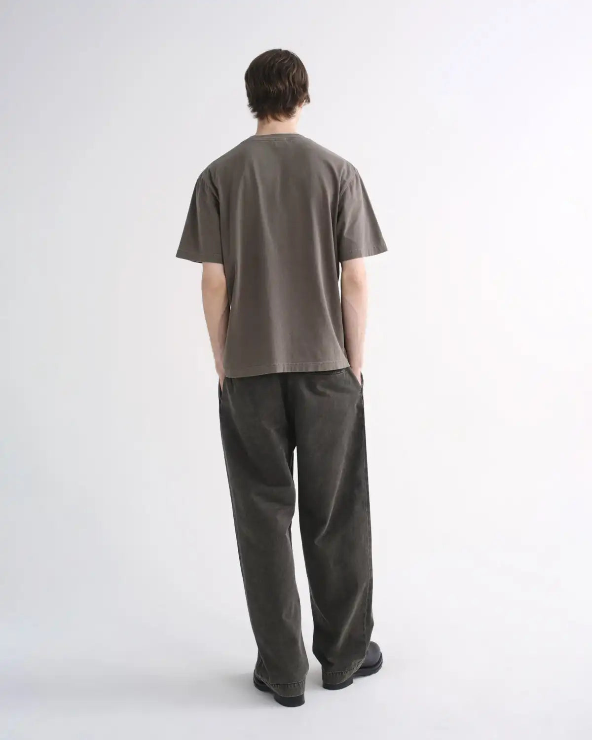 Asha Mock Neck Tee in Millstone