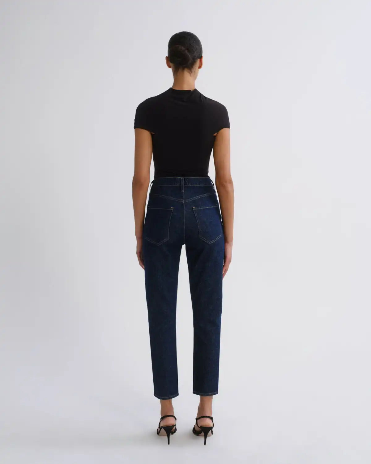 Riley High Rise Straight Crop (Stretch) in Reissue
