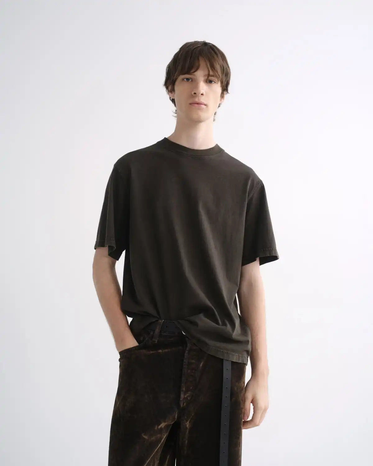 Asha Mock Neck Tee in Fracture