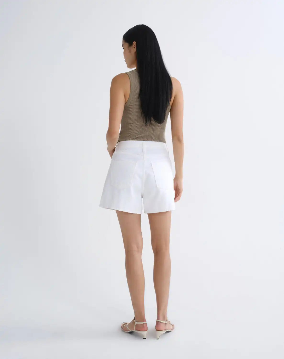 Rhoda Pleated A-Line Short in Milkshake