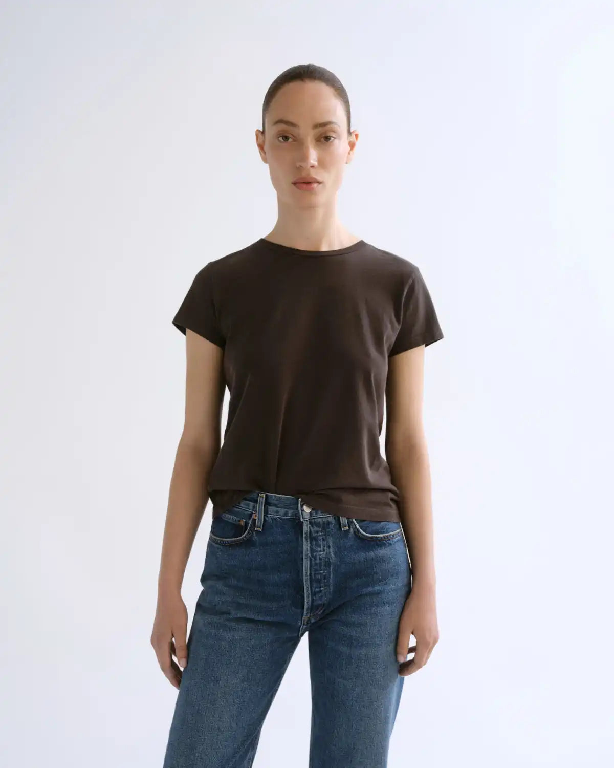 Long Line Adine Tee in Forge