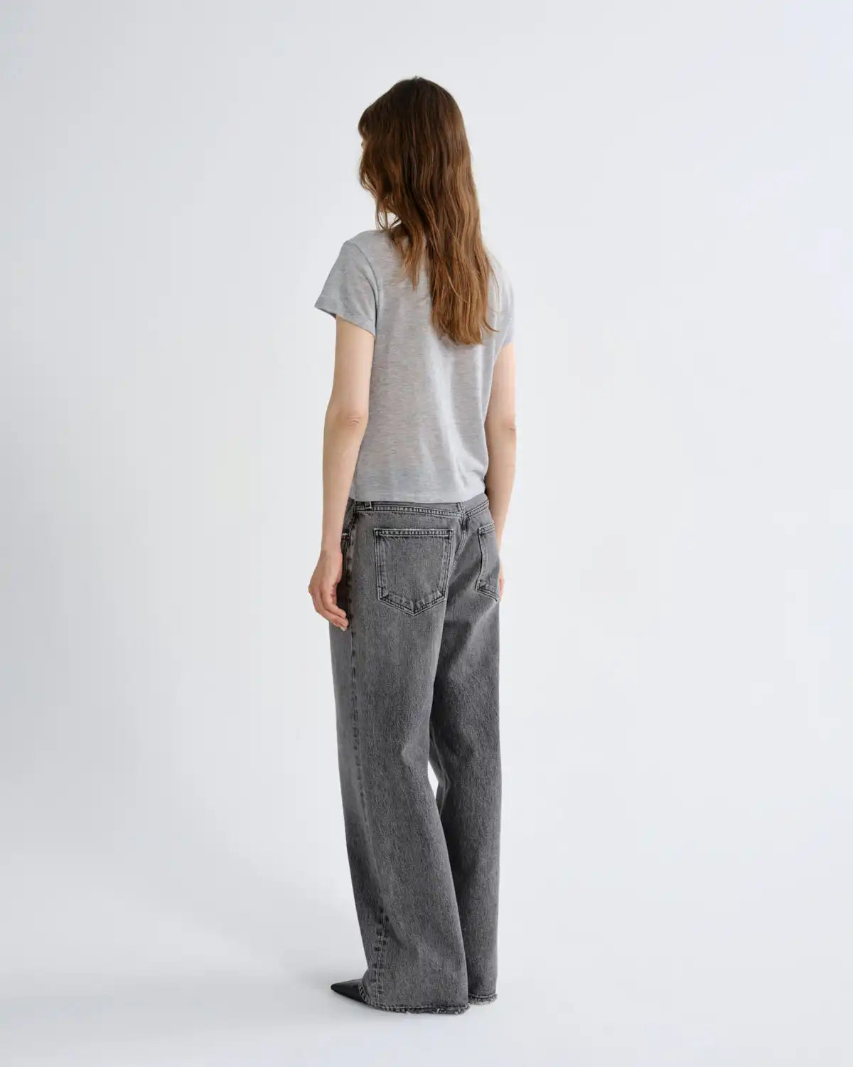 Adine Shrunken Tee in Grey Heather