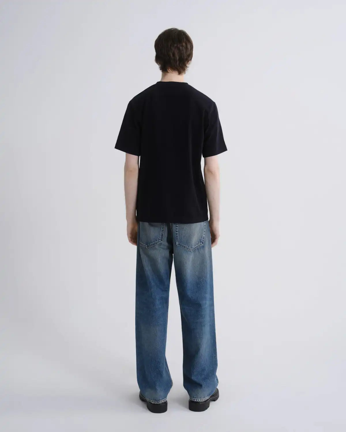 Asha Mock Neck Tee in Blackened Navy