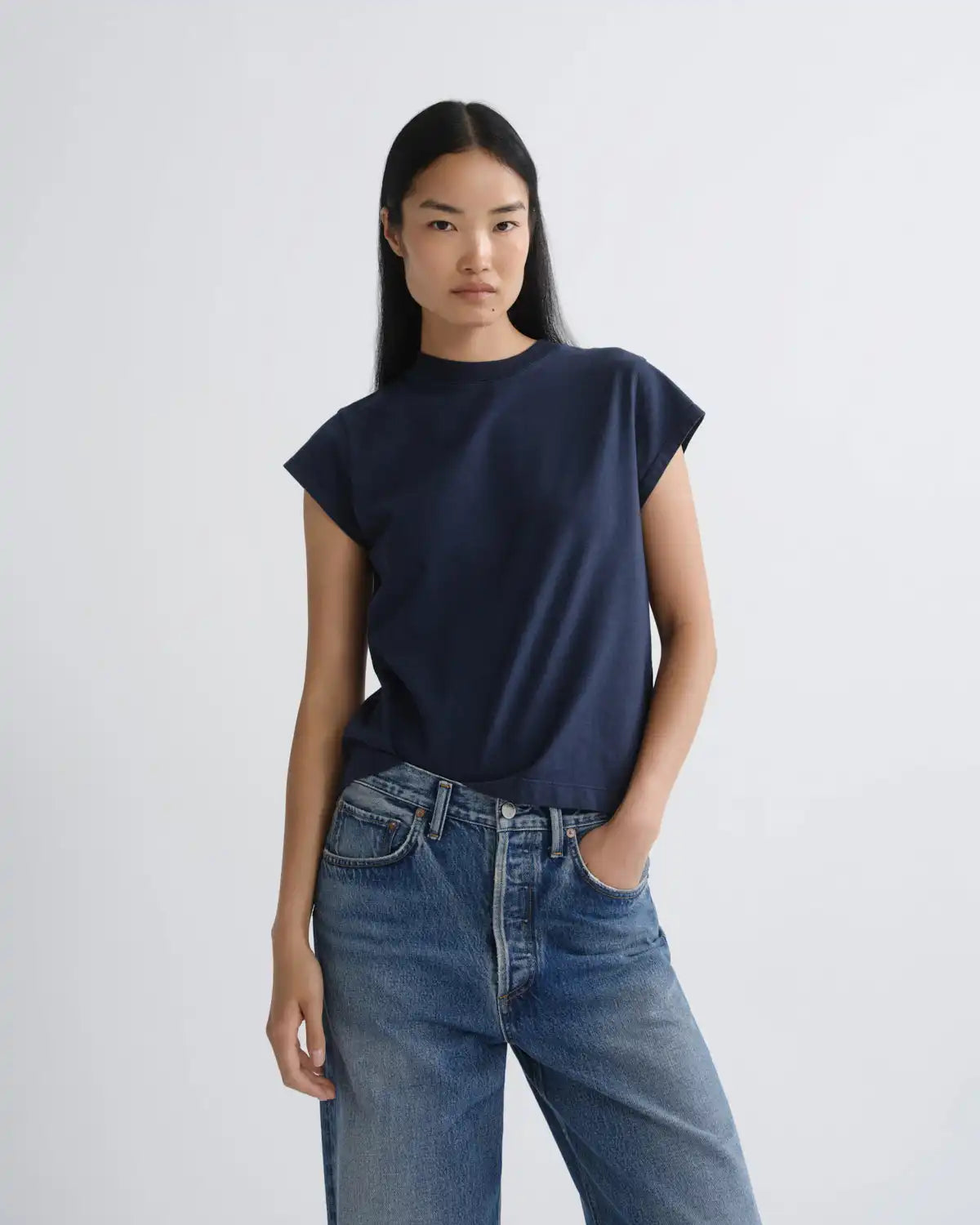 Bryce Cap Sleeve Tee in Dark Teal