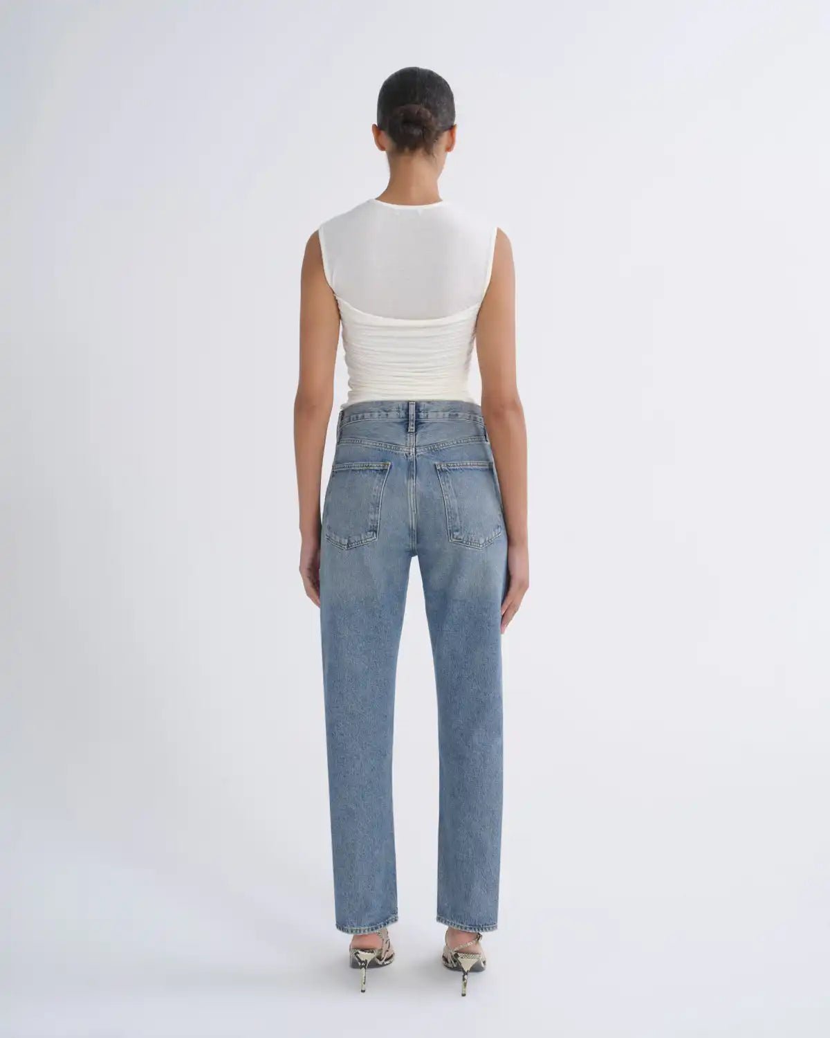 90's Pinch Waist High Rise Straight in Navigate