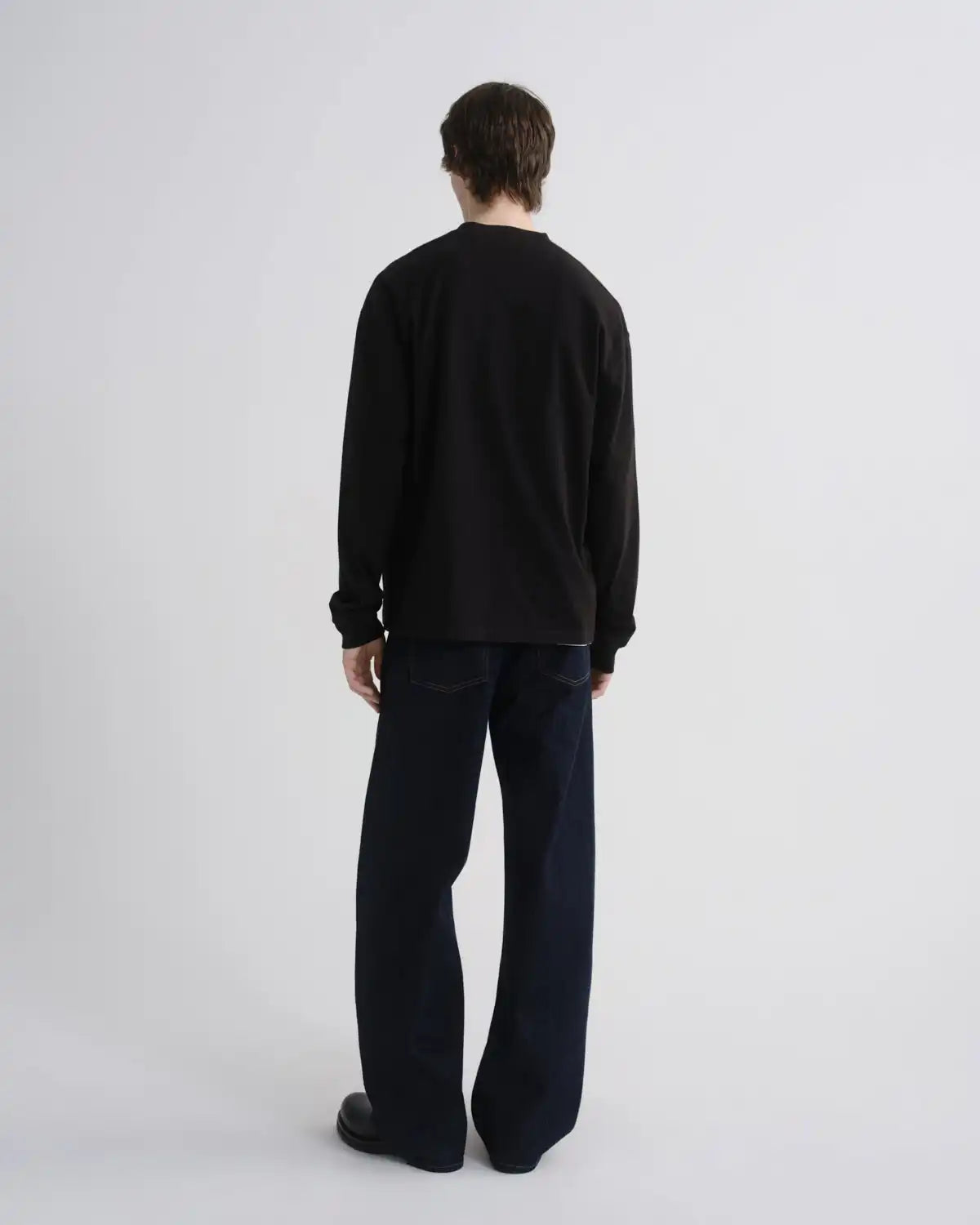 Asha Long Sleeve Mock Neck Tee in Black