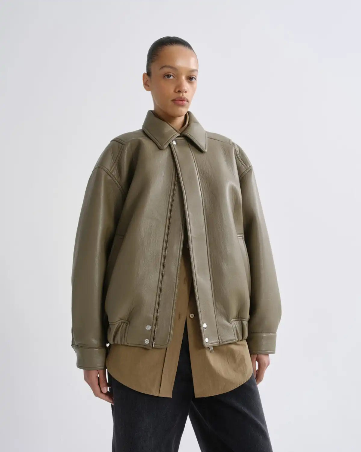 Ona Bomber Jacket in Canopy