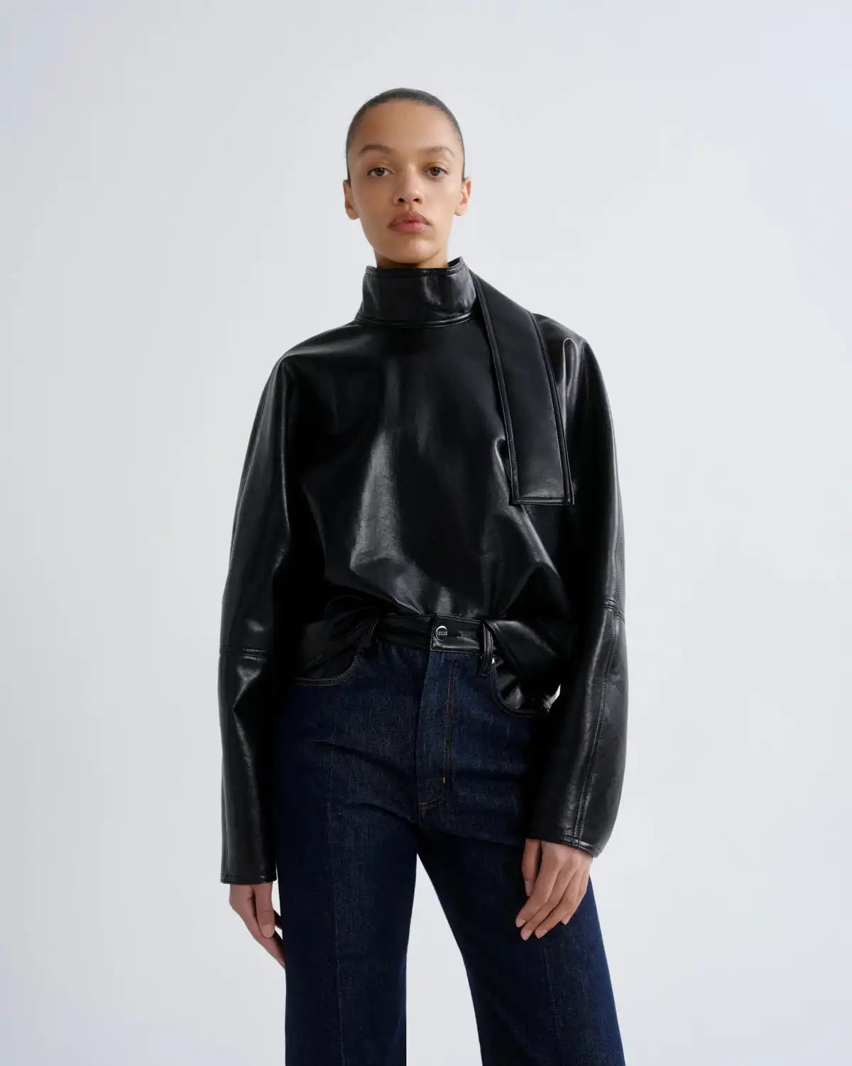 Kembra Top (Recycled Leather) in Detox