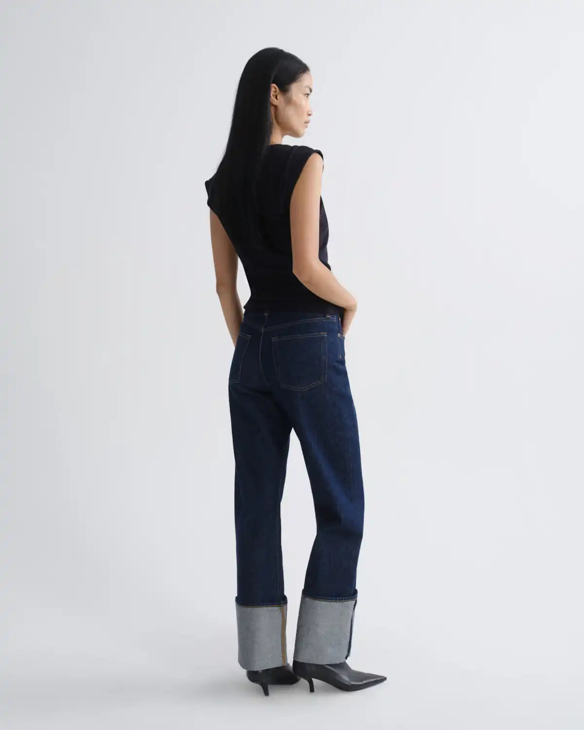 Big Cuff Jean Petite 29" in Rinse