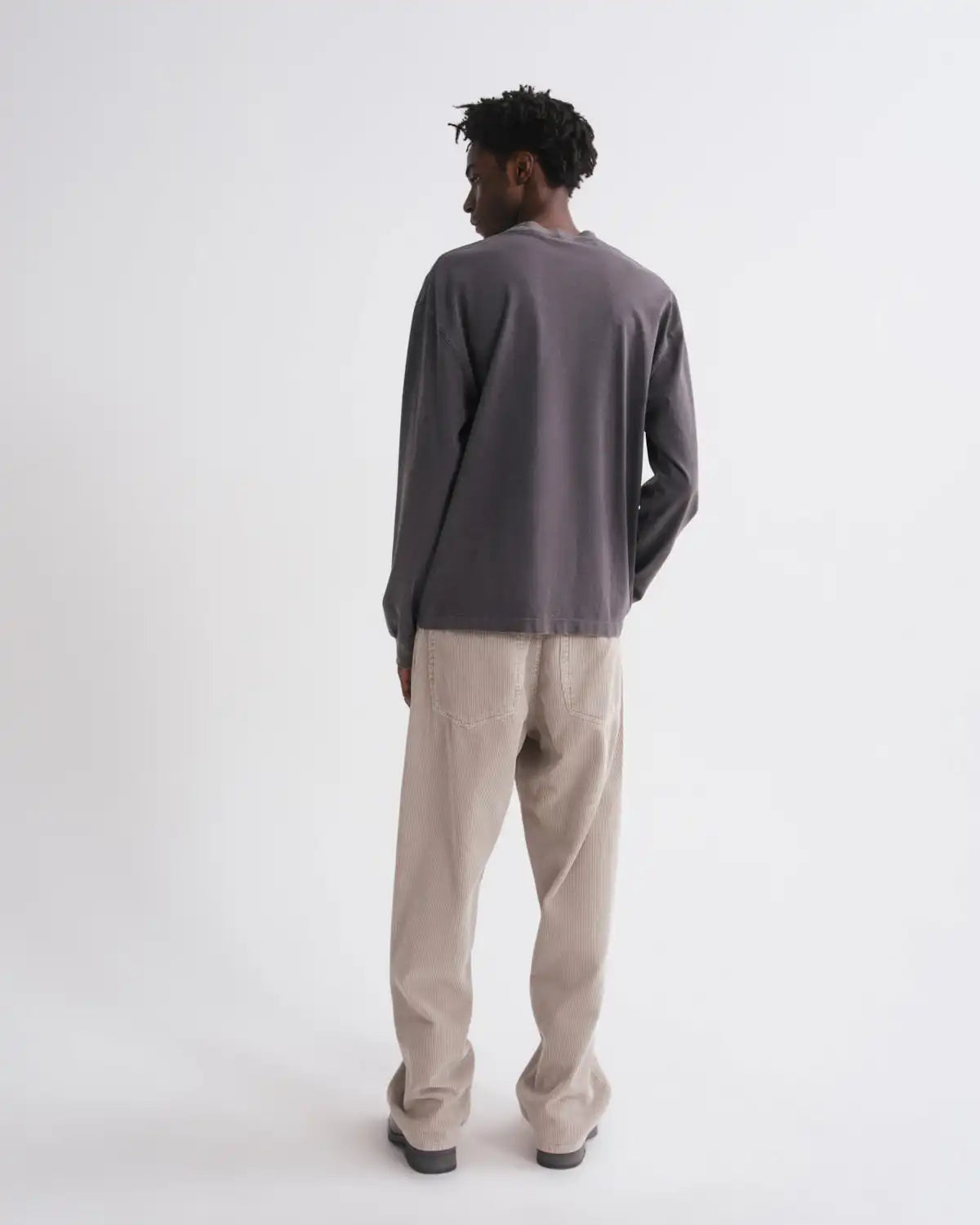 Asha Long Sleeve Tee in Washed Grey
