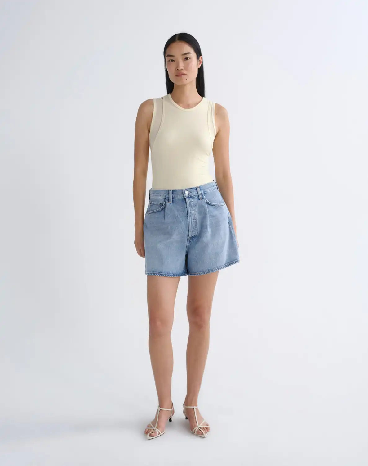 Rhoda Pleated A-Line Short in Raft