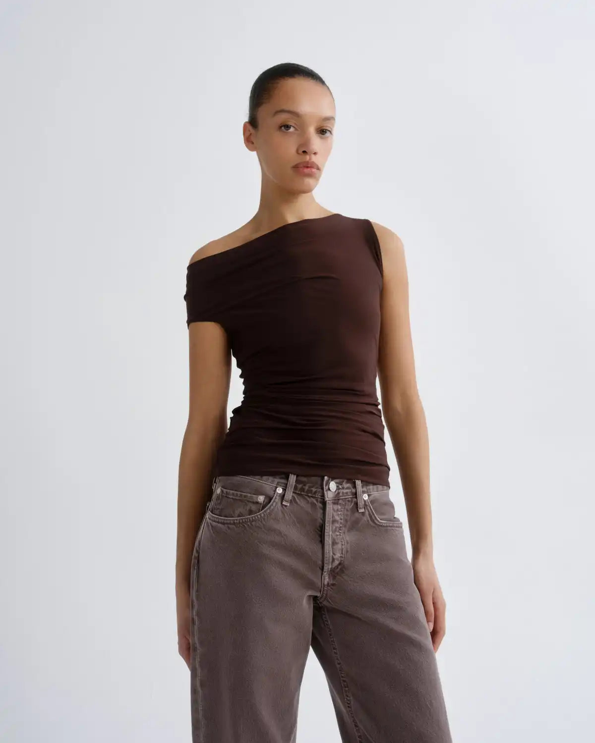 Carlin Top in Chocolate