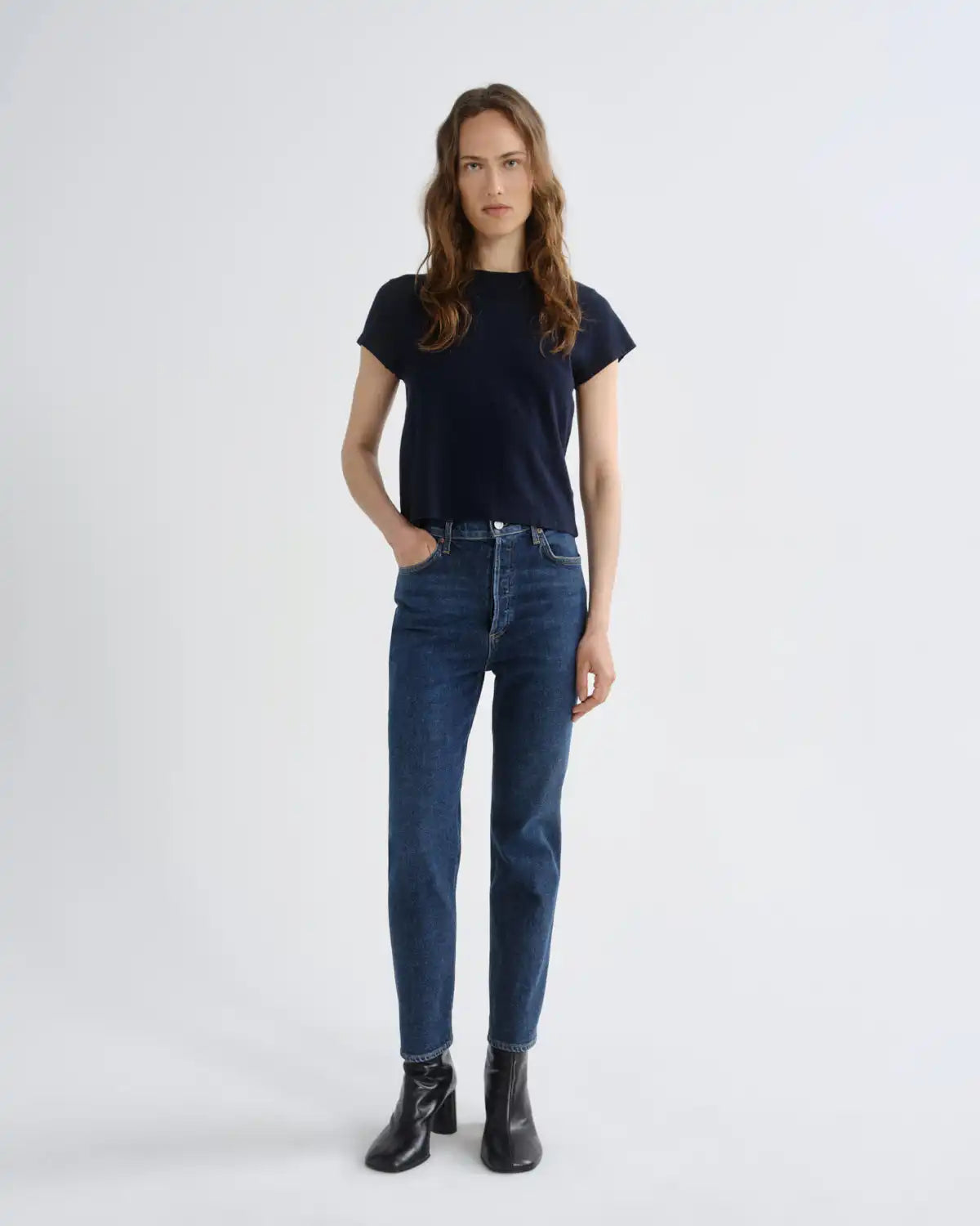 90's Pinch Waist Crop (Comfort Stretch) in Flow