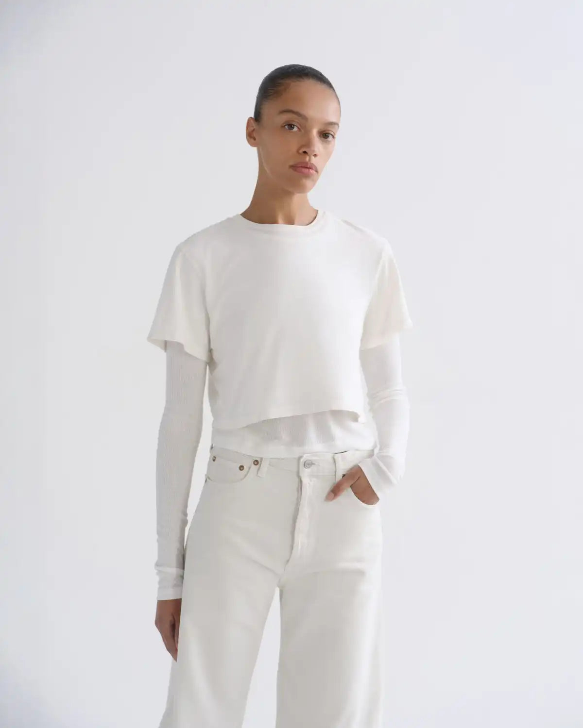 Romily Tee in White Ash