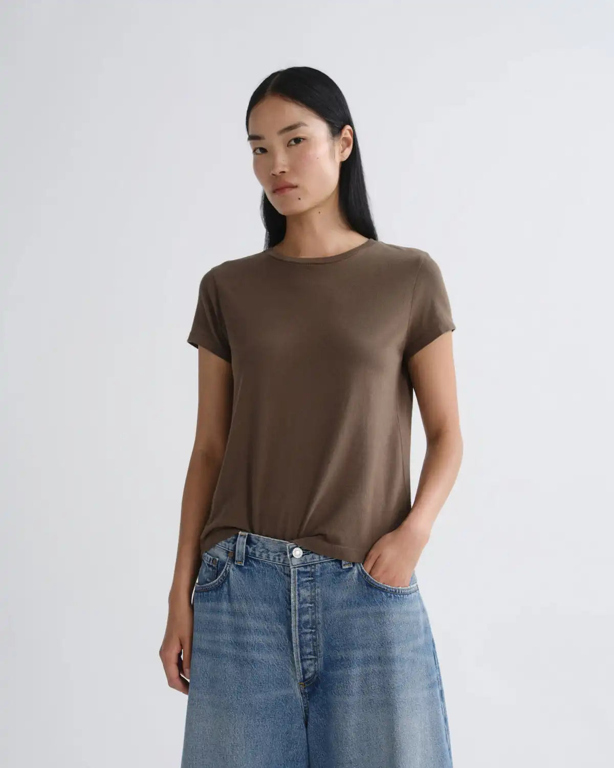 Long Line Adine Tee in Uniform