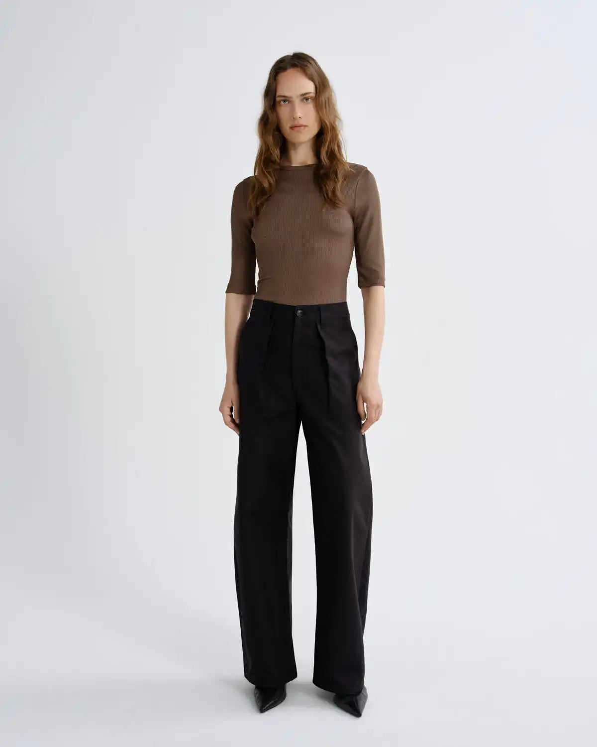 Low Curve Utility Jean (Sateen) in Black