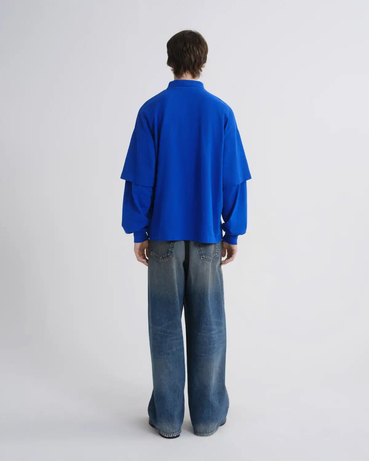 Curren Double Sleeve Polo in Cobalt
