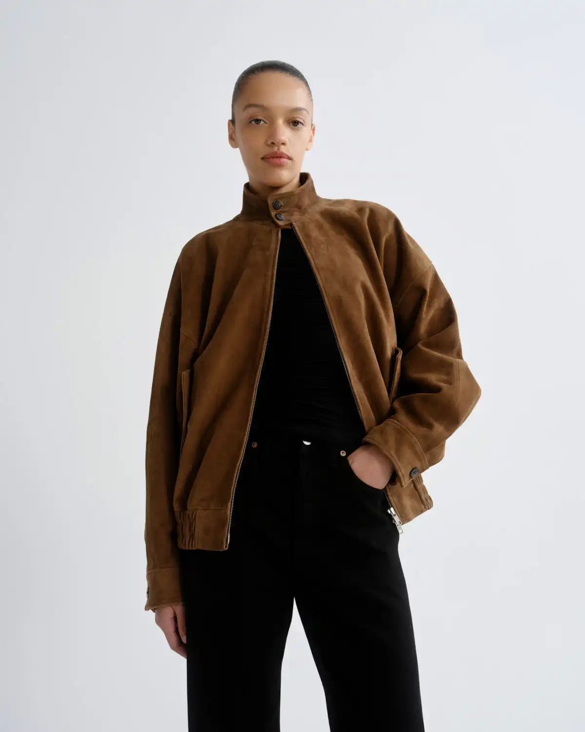 Blair Jacket (Suede) in Pecan