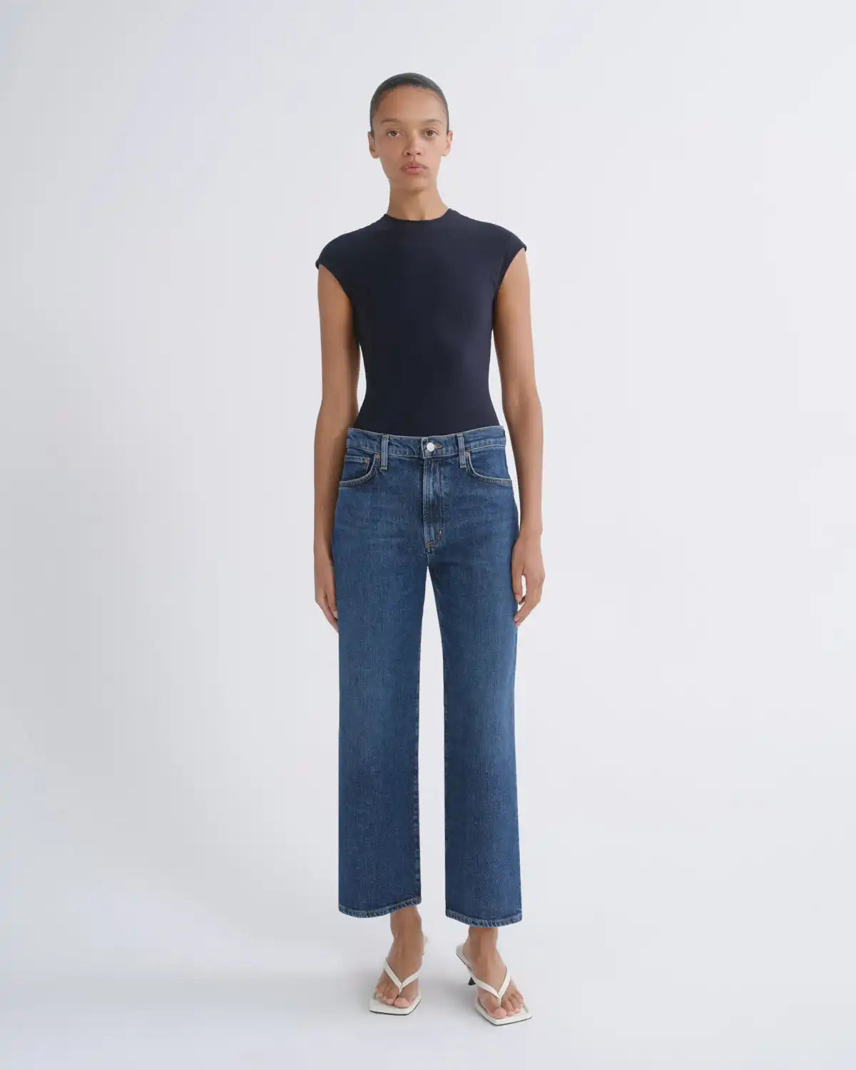 Harper Crop Jean (Comfort Stretch) in Echo