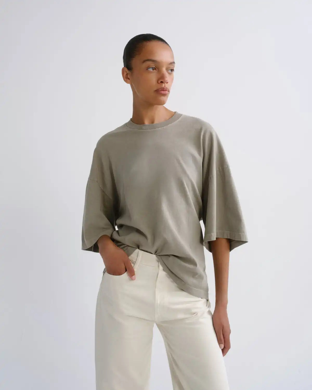 Ellery Tee in Drab
