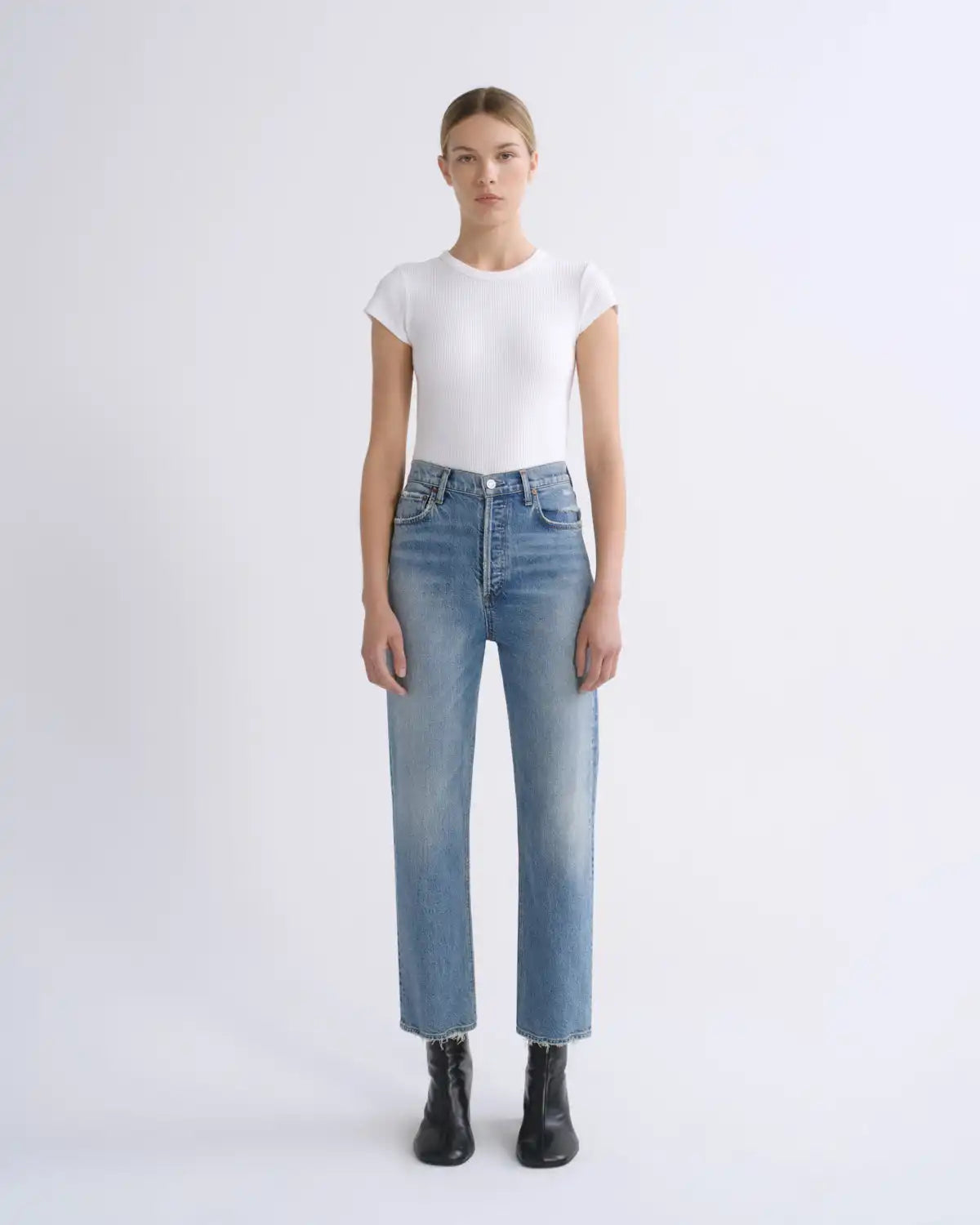 90's Pinch Waist Crop (Weightless Stretch) in Renew