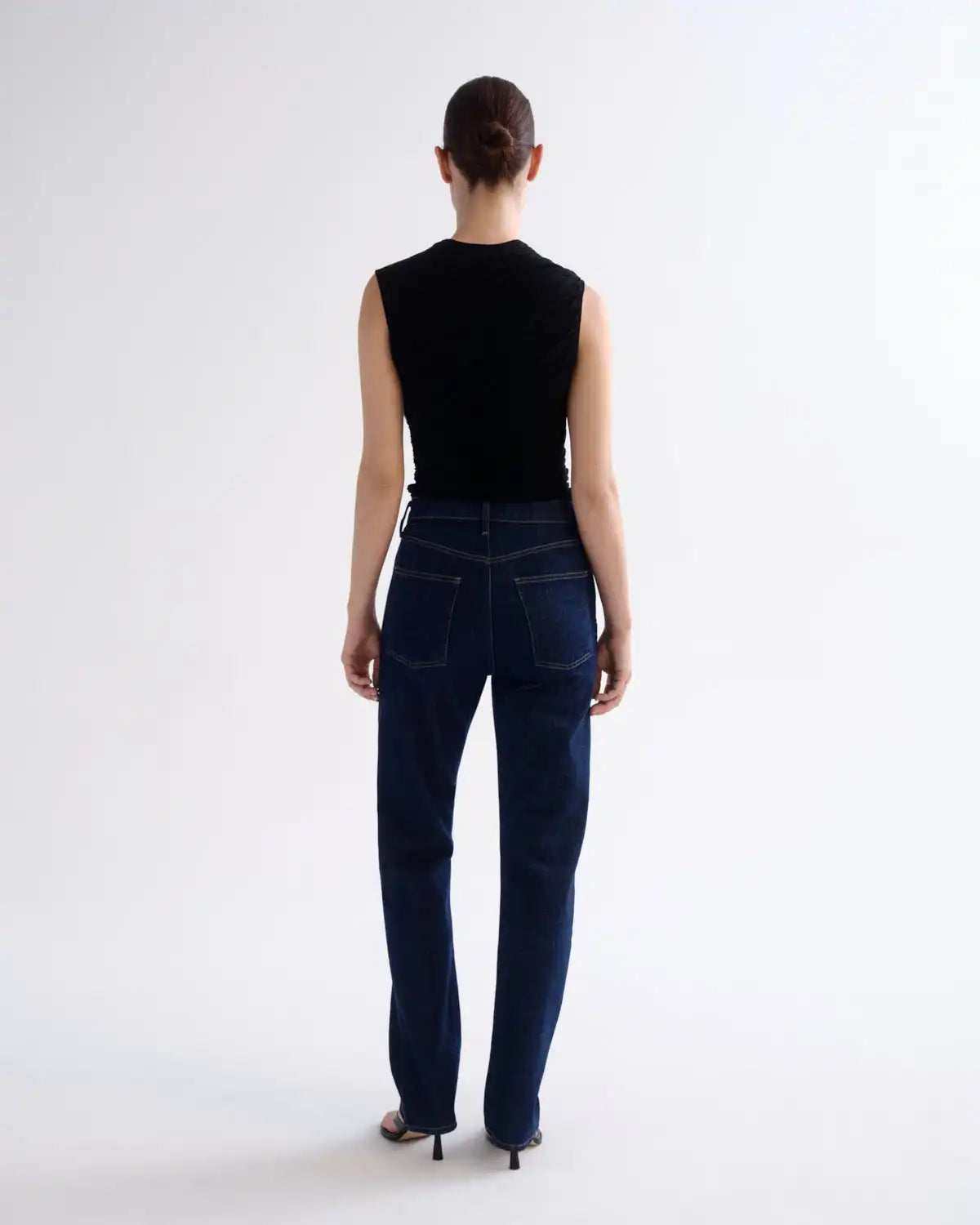 90's Pinch Waist High Rise Straight Long (Comfort Stretch) in Reissue