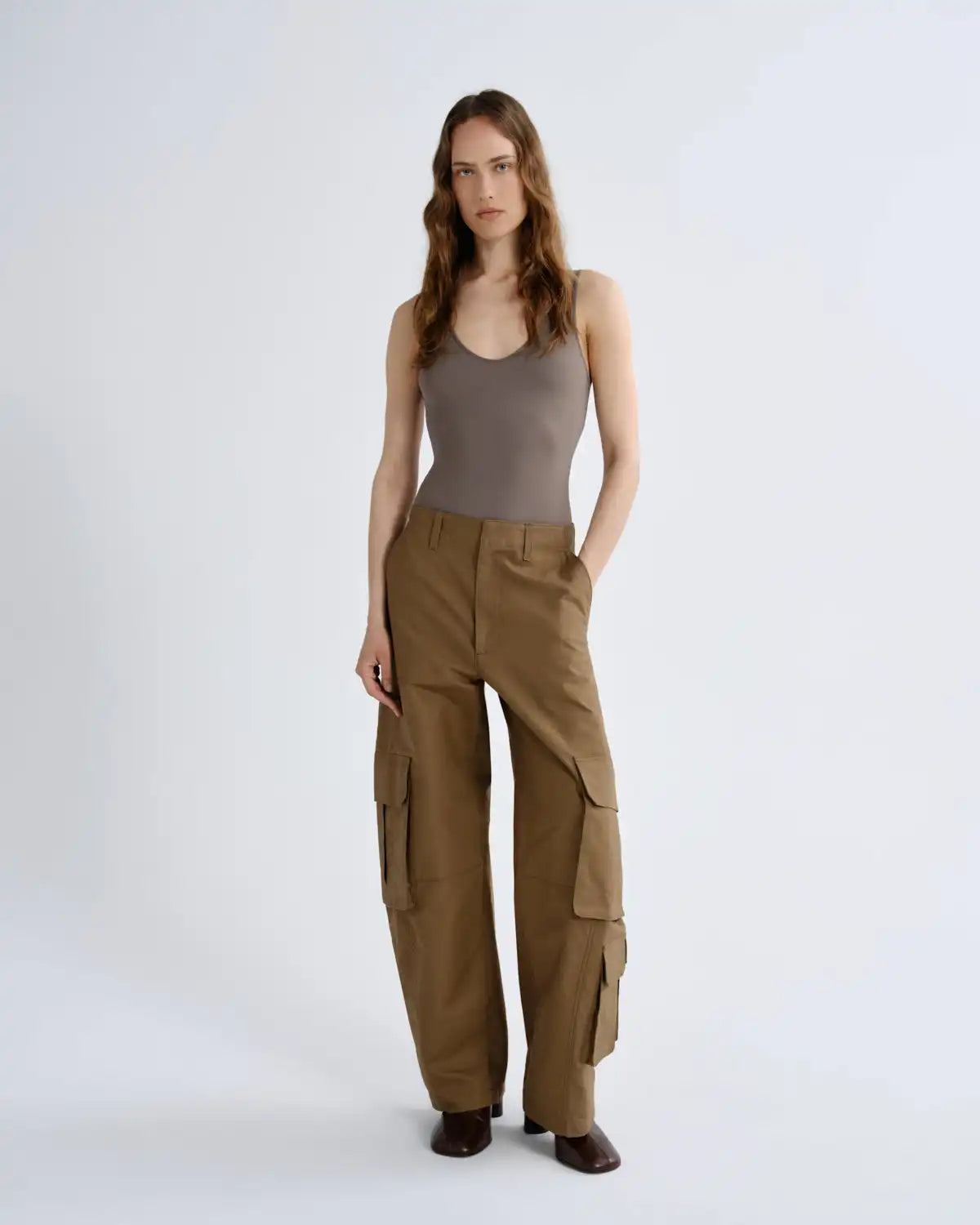 Ambika Utility Pant (Sateen) in Toffee