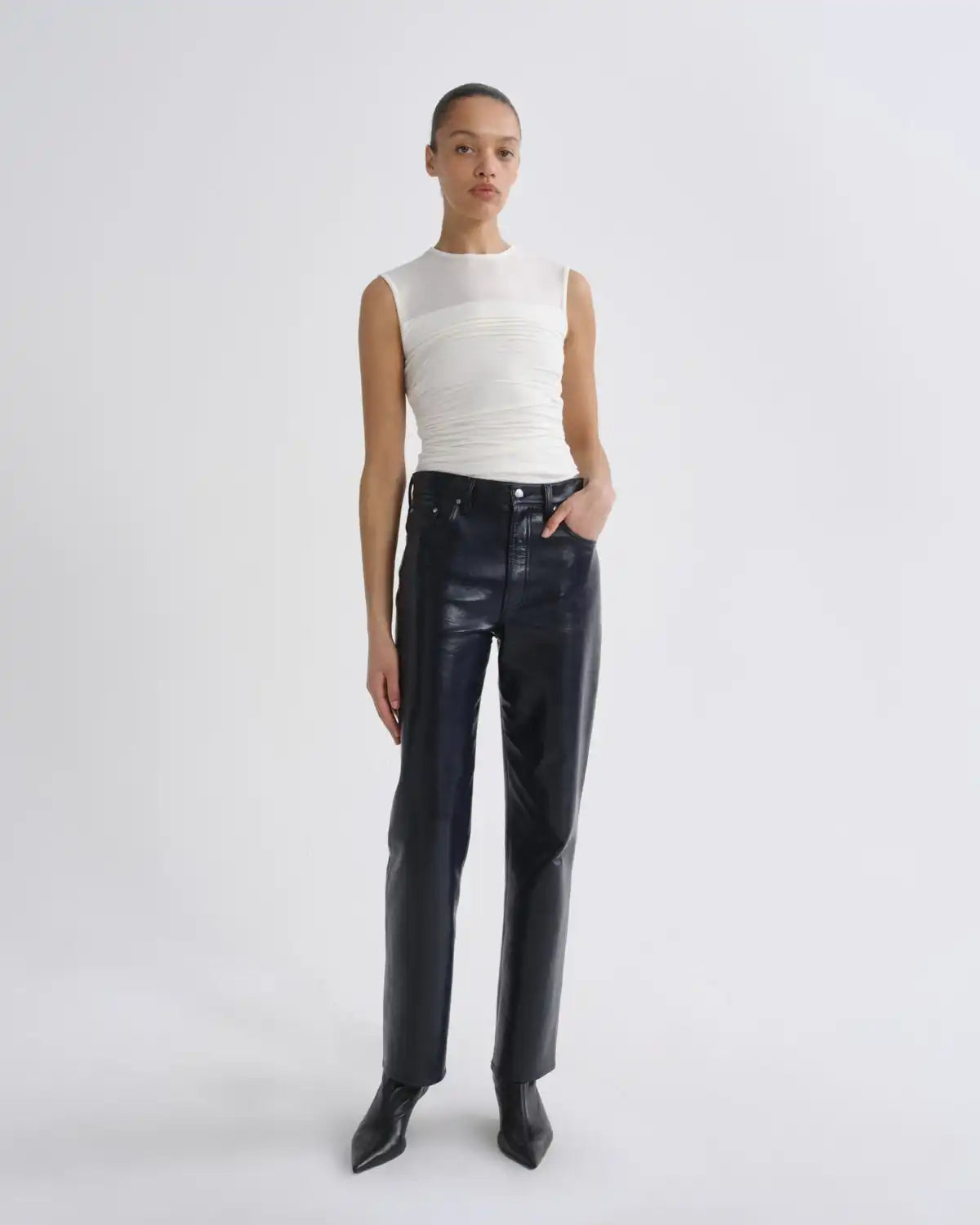 Lana Jean (Recycled Leather) in Navy