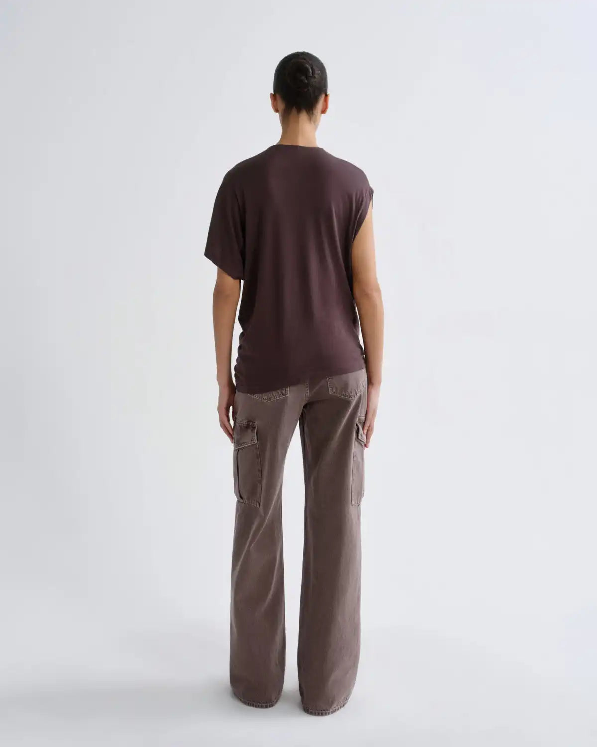 Milena Twist Tee in Raisin